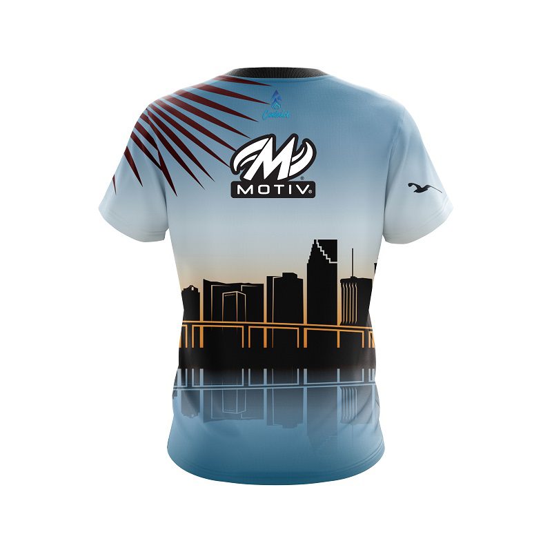 Motiv Miami Skyline CoolWick Bowling Jersey - Image 2
