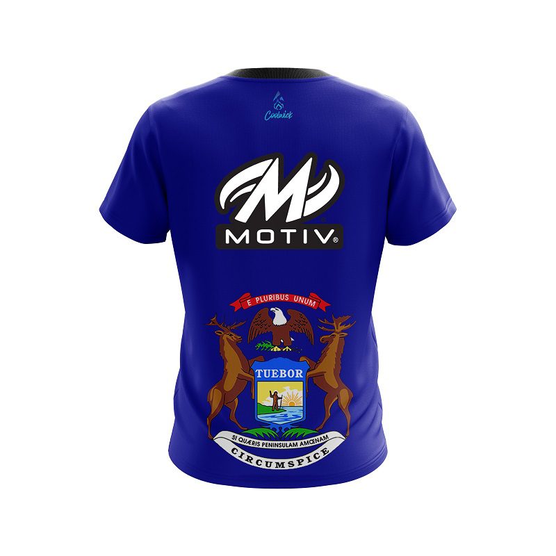 Motiv Michigan Flag CoolWick Bowling Jersey - Image 2