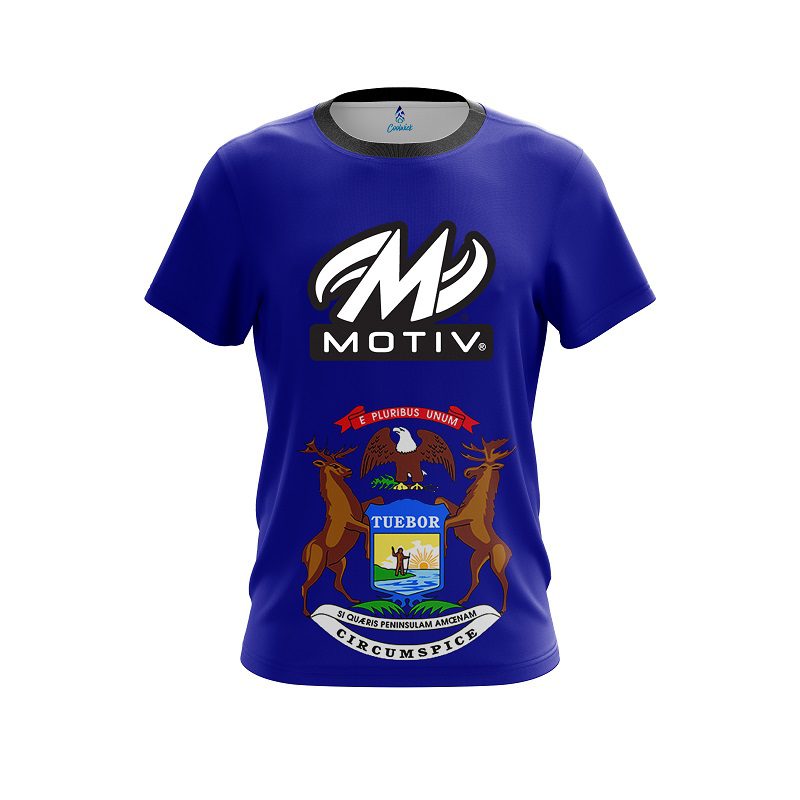 Motiv Michigan Flag CoolWick Bowling Jersey
