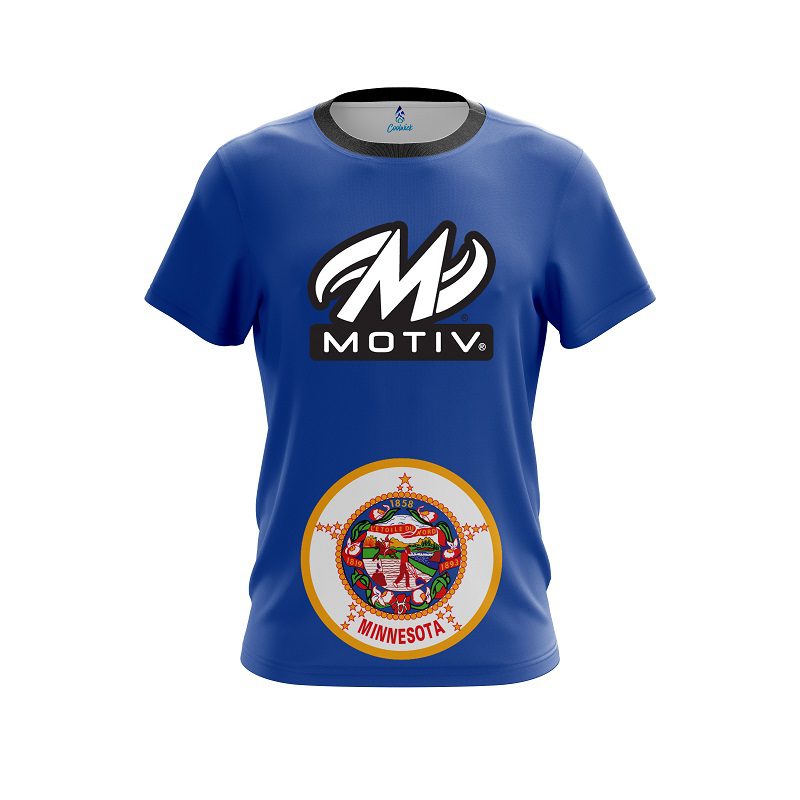 Motiv Minnesota Flag CoolWick Bowling Jersey