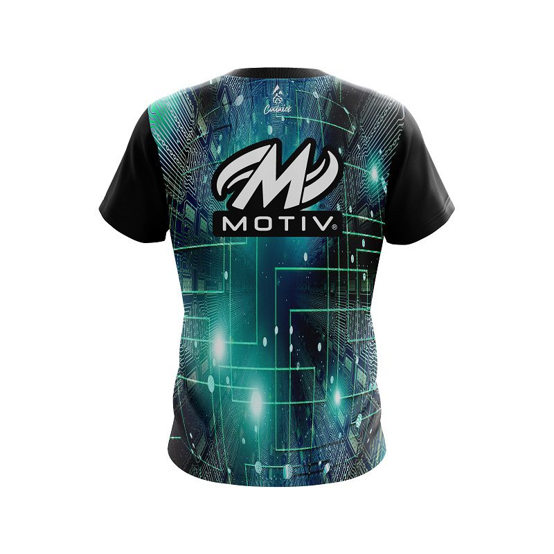 Motiv Motherboard Aqua CoolWick Bowling Jersey - Image 2