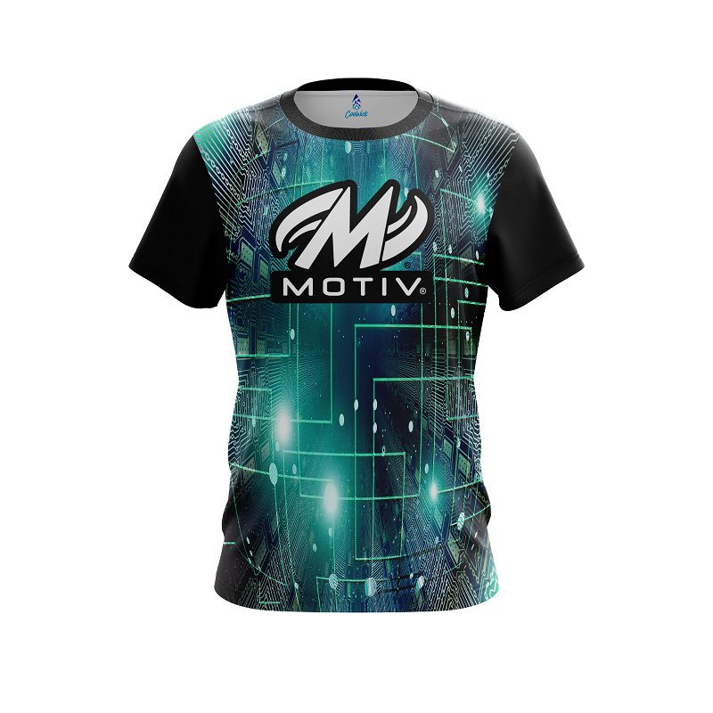 Motiv Motherboard Aqua CoolWick Bowling Jersey