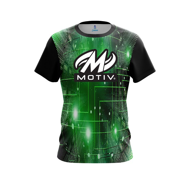 Motiv Motherboard Lime CoolWick Bowling Jersey