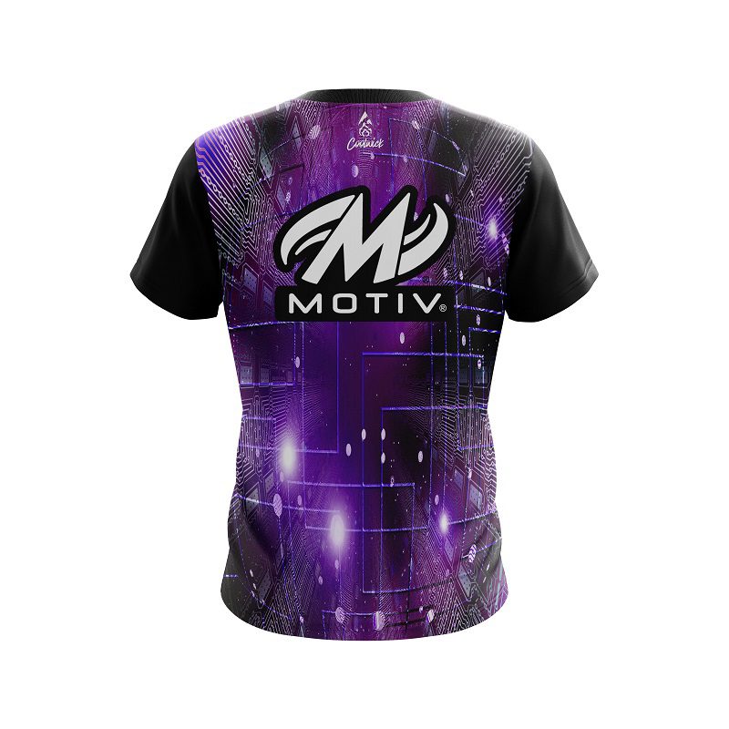 Motiv Motherboard Purple CoolWick Bowling Jersey - Image 2