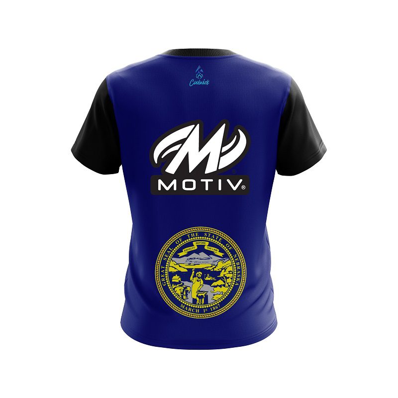 Motiv Nebraska Flag CoolWick Bowling Jersey - Image 2