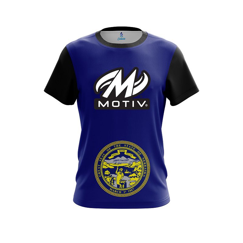 Motiv Nebraska Flag CoolWick Bowling Jersey