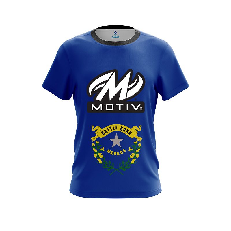 Motiv Nevada Flag CoolWick Bowling Jersey