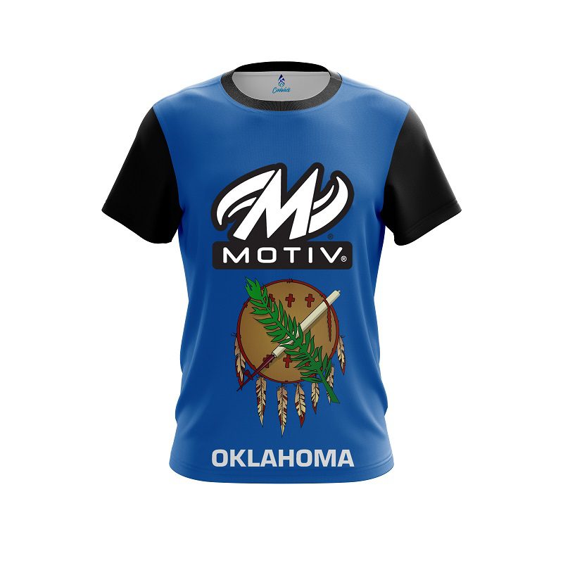 Motiv Oklahoma Flag CoolWick Bowling Jersey