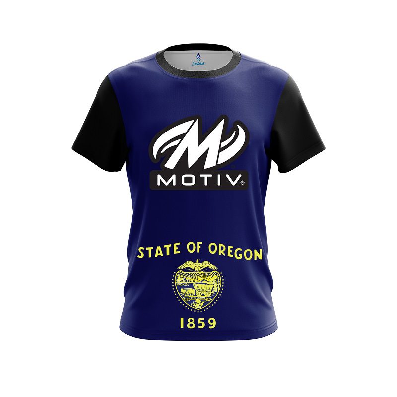 Motiv Oregon Flag CoolWick Bowling Jersey