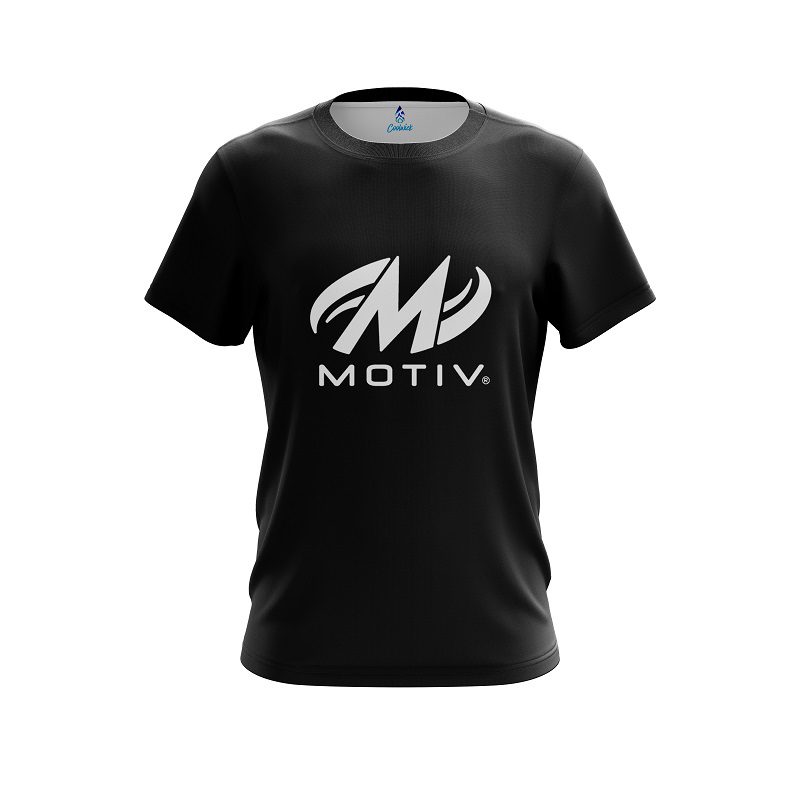 Motiv Plain Black CoolWick Bowling Jersey