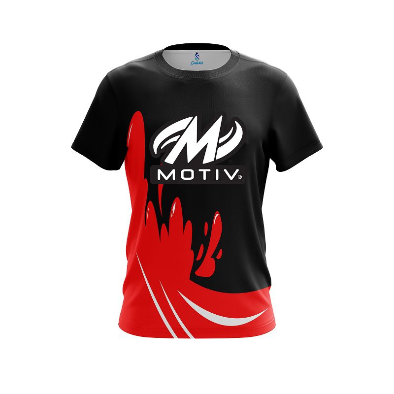 Motiv Red Splash CoolWick Bowling Jersey