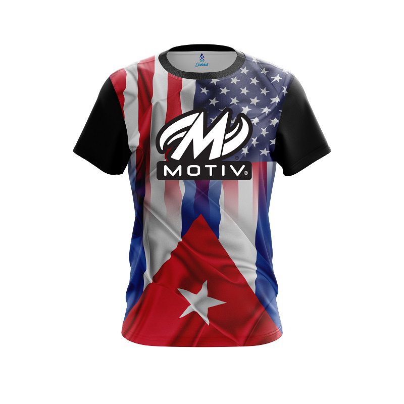 Motiv USA Cuban Flag CoolWick Bowling Jersey