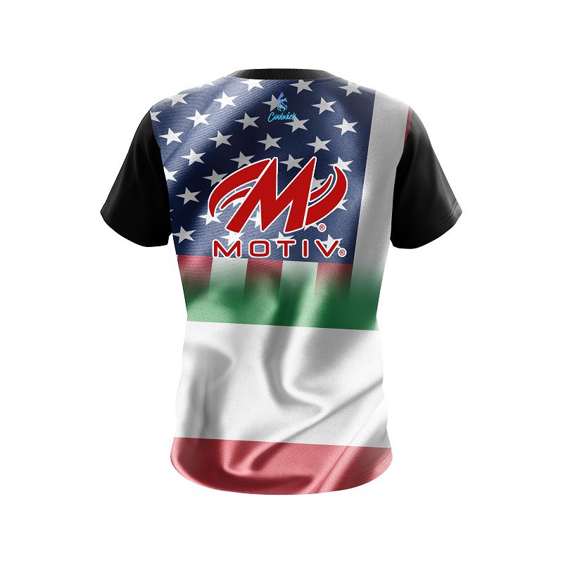Motiv USA Italian Flag CoolWick Bowling Jersey - Image 2