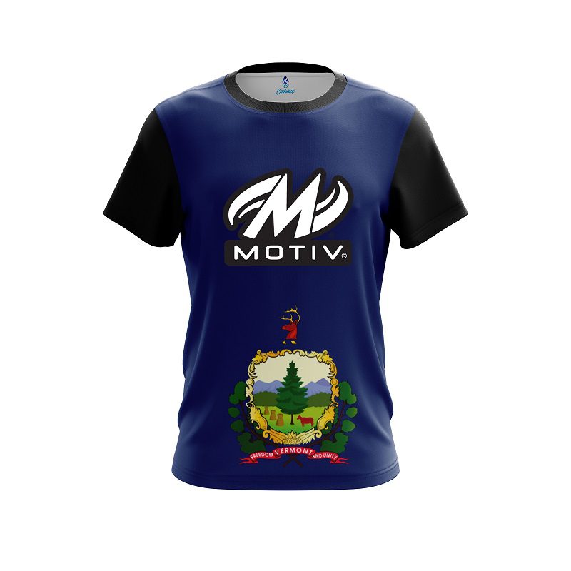 Motiv Vermont Flag CoolWick Bowling Jersey
