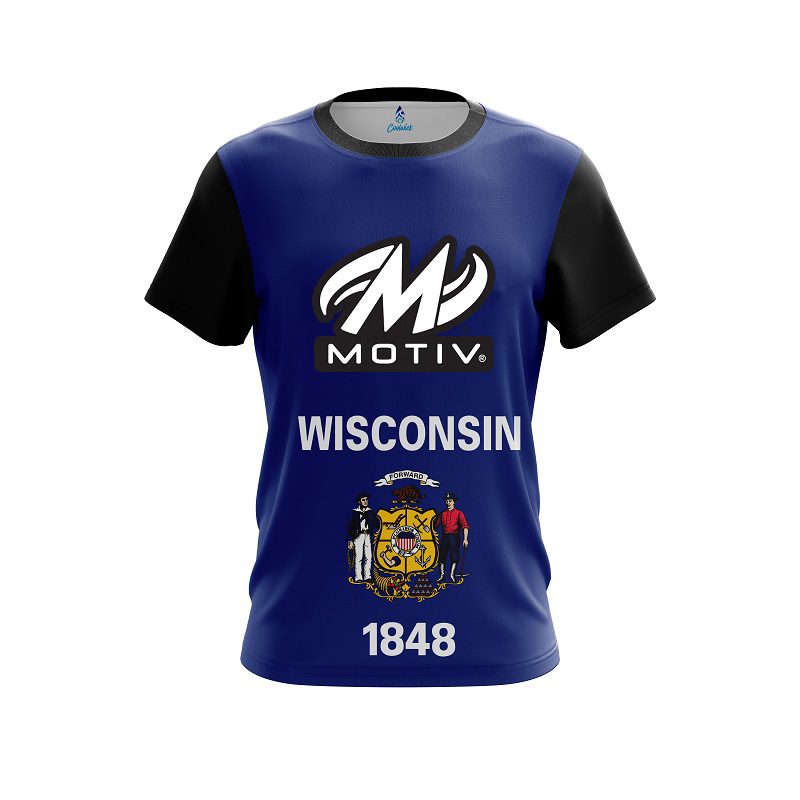 Motiv Wisconsin Flag CoolWick Bowling Jersey