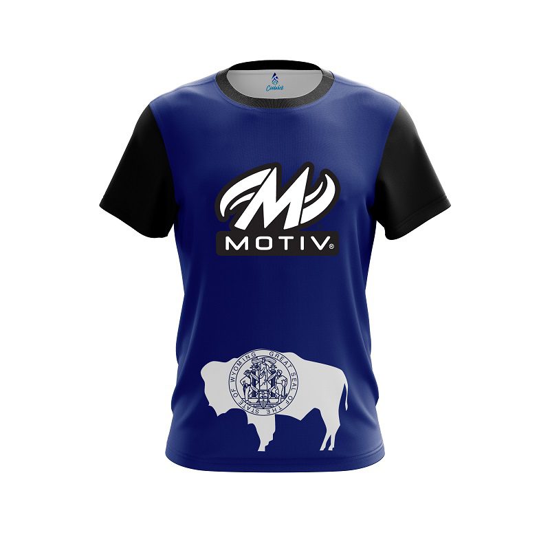 Motiv Wyoming Flag CoolWick Bowling Jersey