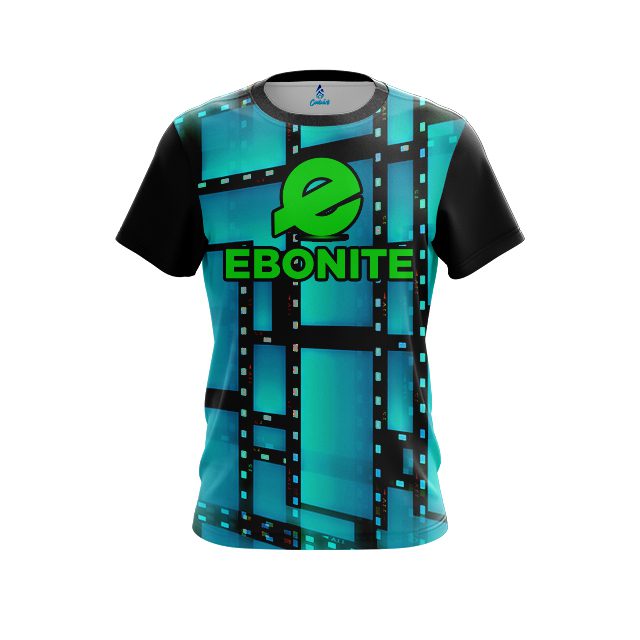 Ebonite Movie Reel Aqua CoolWick Bowling Jersey