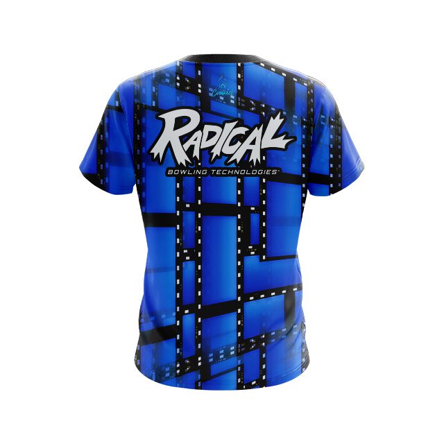 Radical Movie Reel Blue CoolWick Bowling Jersey - Image 2