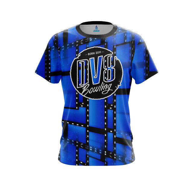 DV8 Movie Reel Blue CoolWick Bowling Jersey