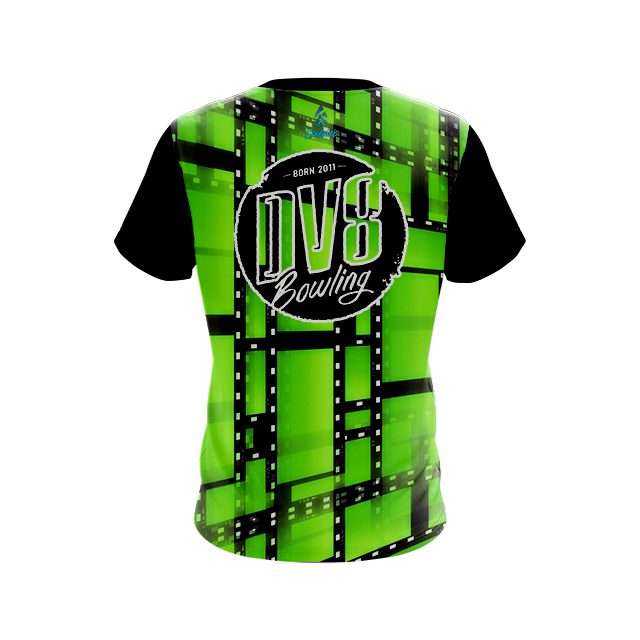 DV8 Movie Reel Green CoolWick Bowling Jersey - Image 2