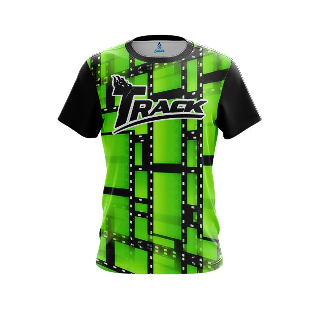 Track Movie Reel Green CoolWick Bowling Jersey