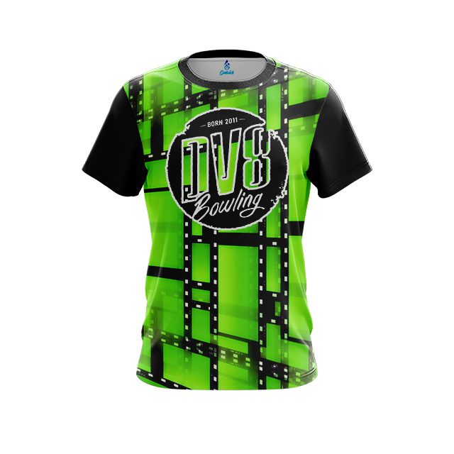 DV8 Movie Reel Green CoolWick Bowling Jersey
