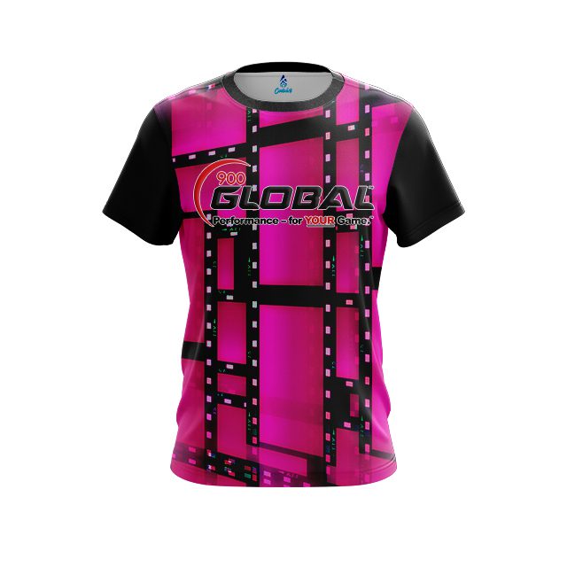 900 Global Movie Reel Pink CoolWick Bowling Jersey
