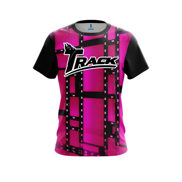 Track Movie Reel Pink CoolWick Bowling Jersey
