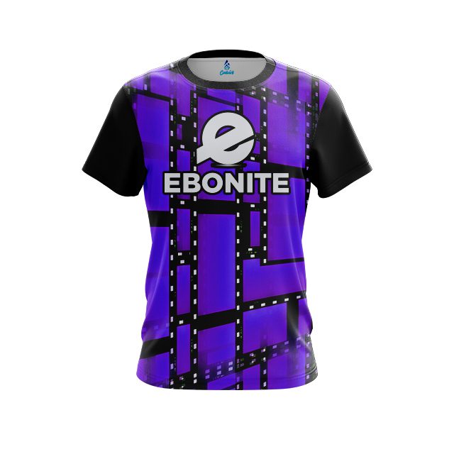 Ebonite Movie Reel Purple CoolWick Bowling Jersey