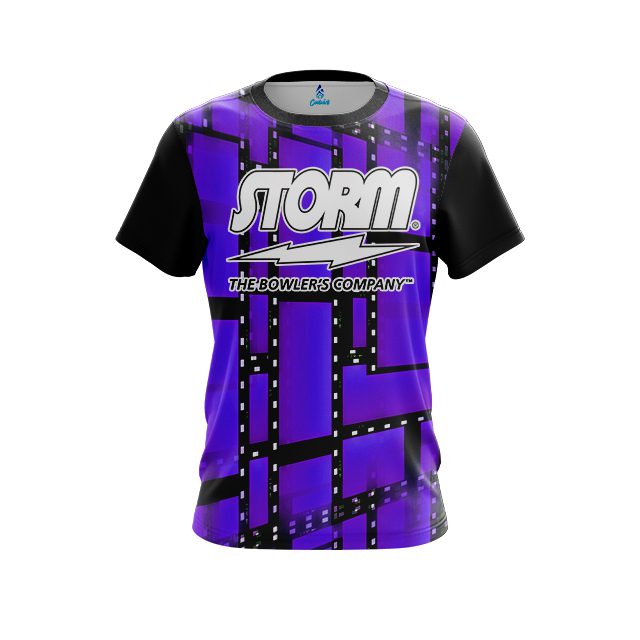 Storm Movie Reel Purple CoolWick Bowling Jersey