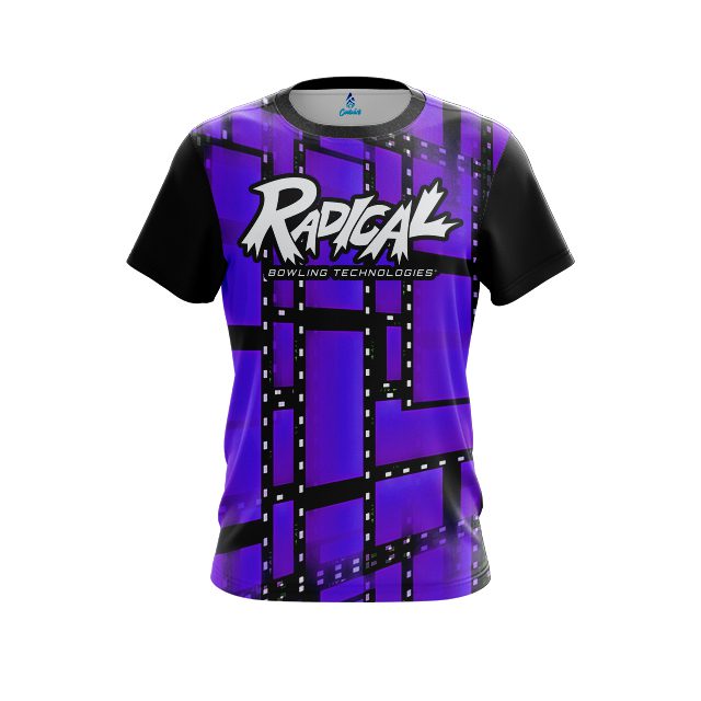 Radical Movie Reel Purple CoolWick Bowling Jersey