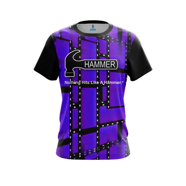 Hammer Movie Reel Purple CoolWick Bowling Jersey