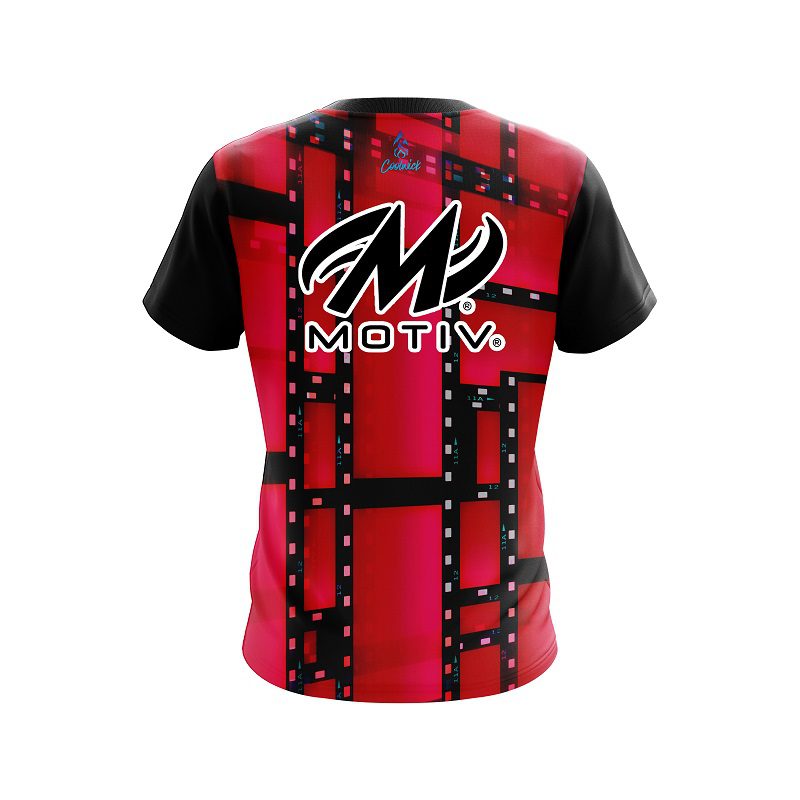 Motiv Movie Reel Red CoolWick Bowling Jersey - Image 2