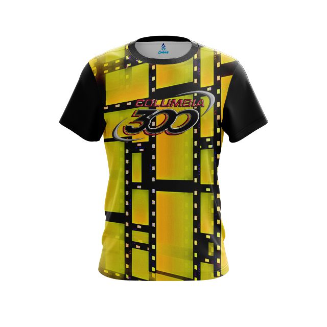 Columbia 300 Movie Reels Yellow CoolWick Bowling Jersey
