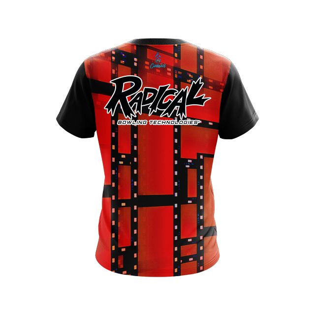 Radical Movie Reel Orange CoolWick Bowling Jersey - Image 2