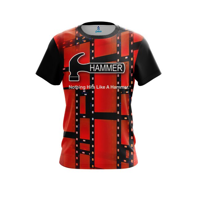 Hammer Movie Reel Orange CoolWick Bowling Jersey