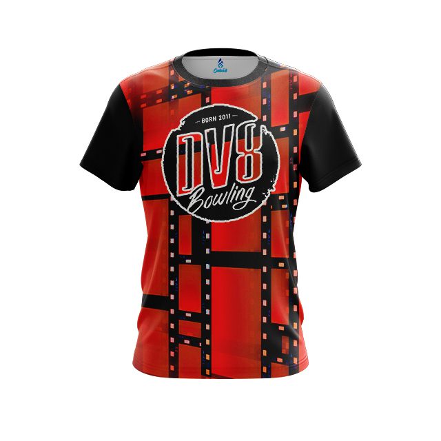 DV8 Movie Reel Orange CoolWick Bowling Jersey