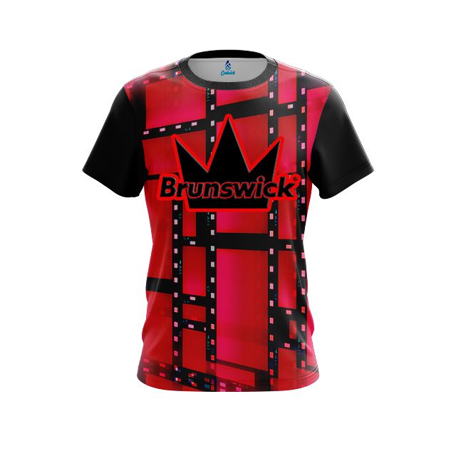 Brunswick Movie Reel Red CoolWick Bowling Jersey