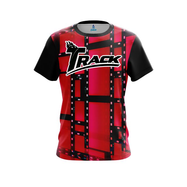 Track Movie Reel Red CoolWick Bowling Jersey