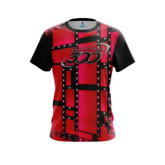 Columbia 300 Movie Reel Red CoolWick Bowling Jersey
