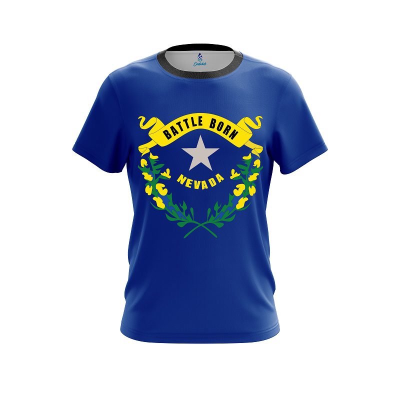 Plain Nevada Flag CoolWick Bowling Jersey