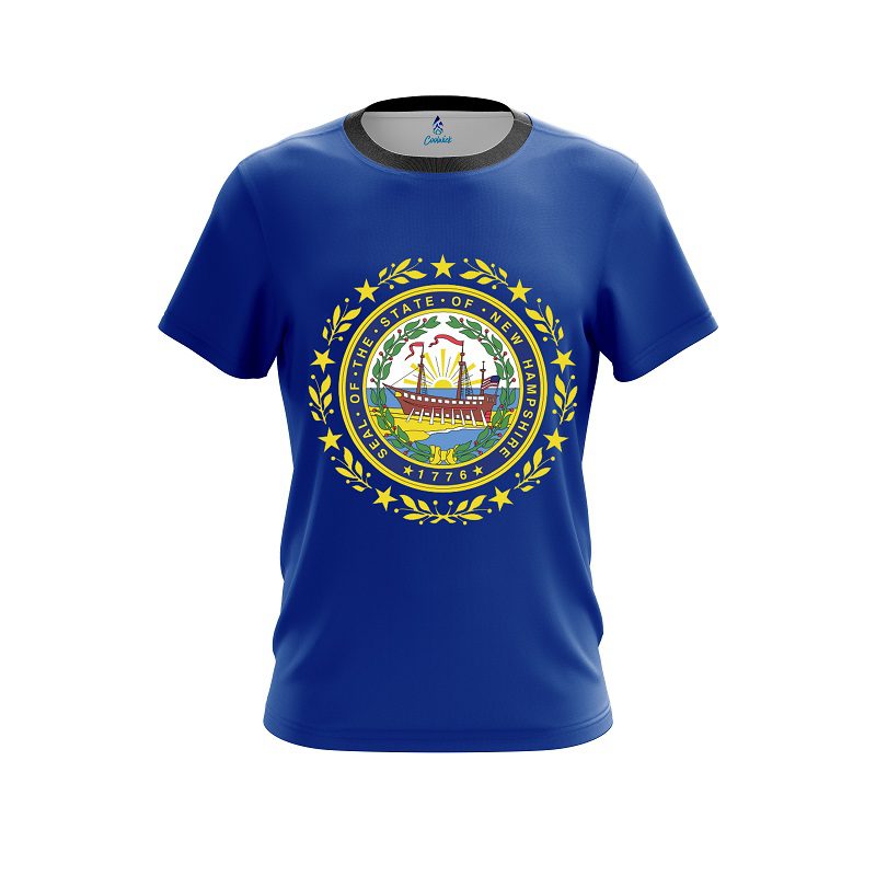 Plain New Hampshire Flag CoolWick Bowling Jersey