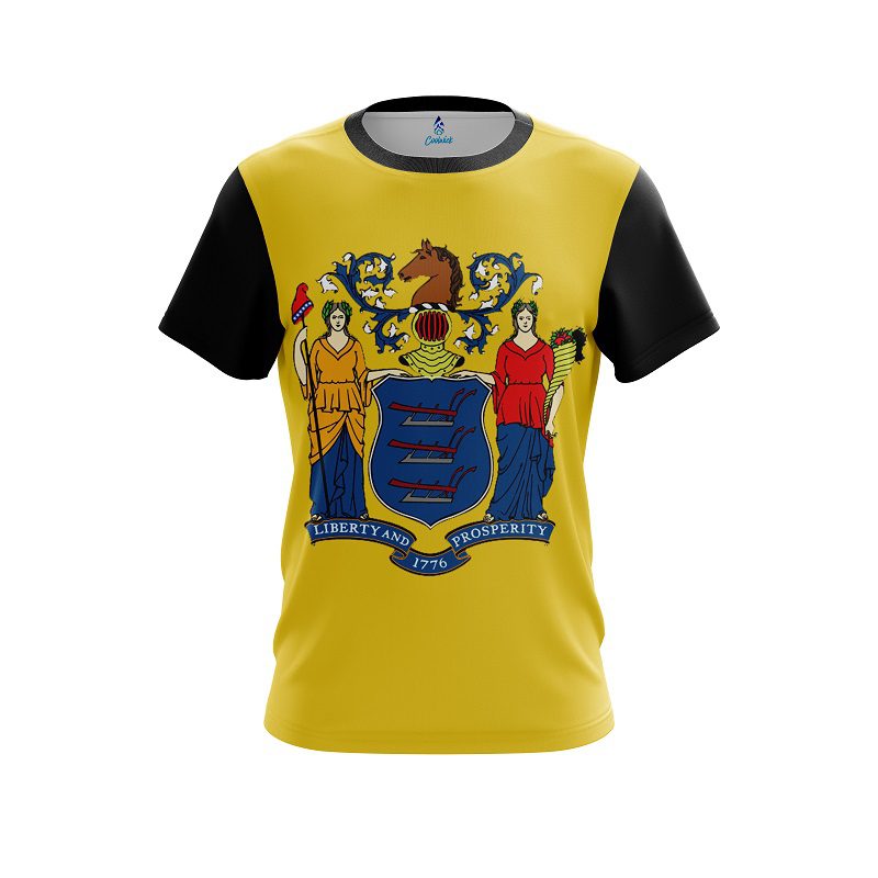 Plain New Jersey Flag CoolWick Bowling Jersey