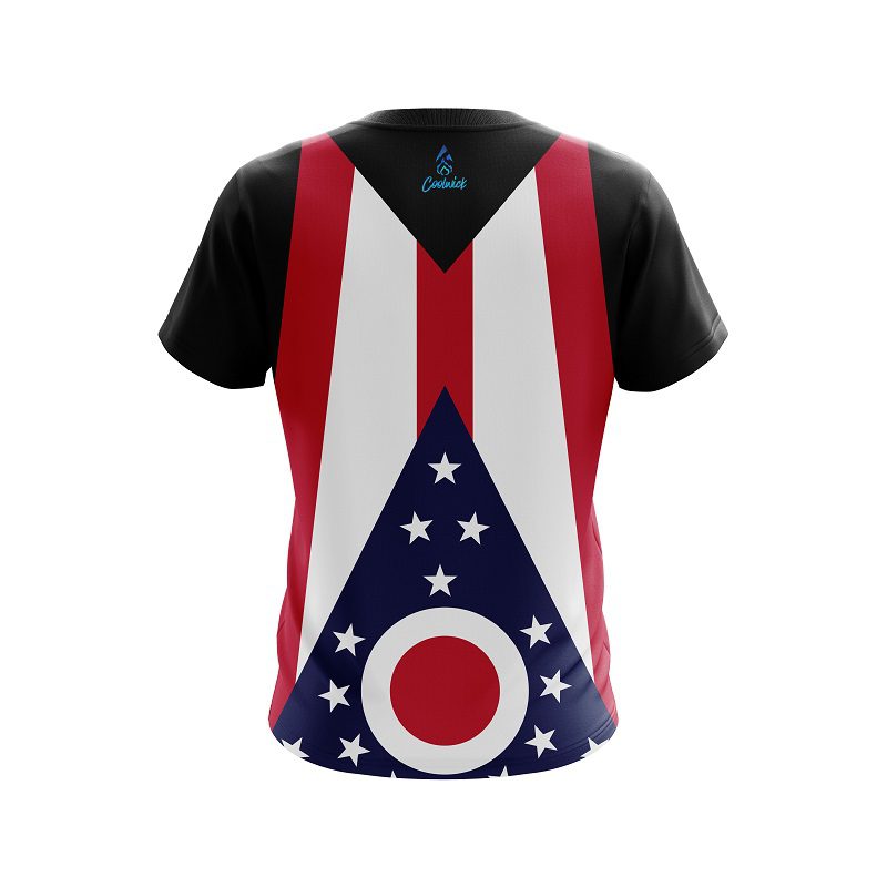 Plain Ohio Flag CoolWick Bowling Jersey - Image 2