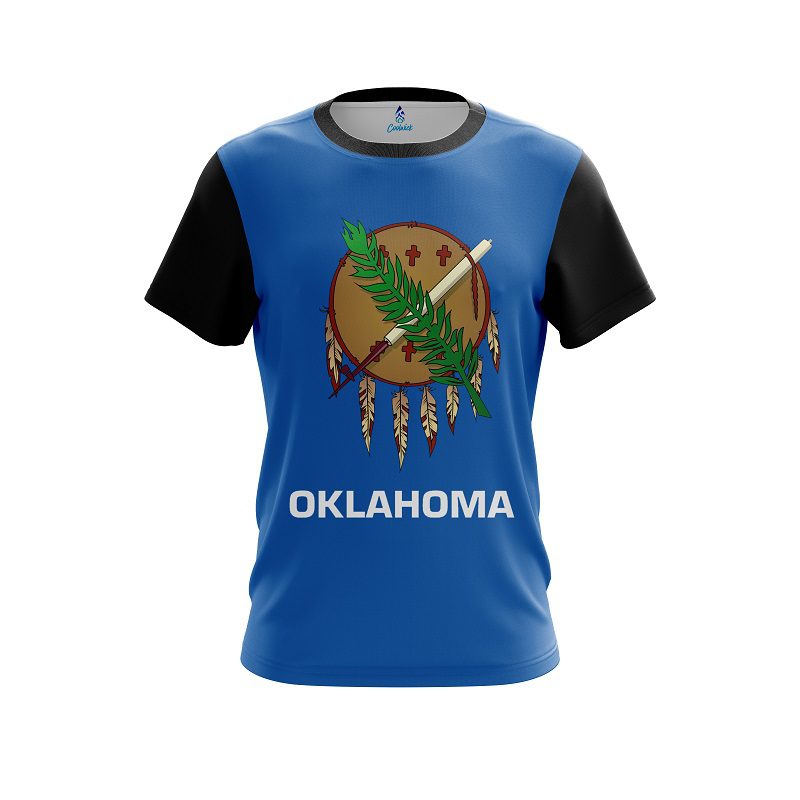 Plain Oklahoma Flag CoolWick Bowling Jersey