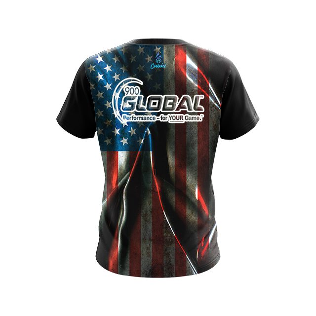 900 Global Old Glory CoolWick Bowling Jersey - Image 2