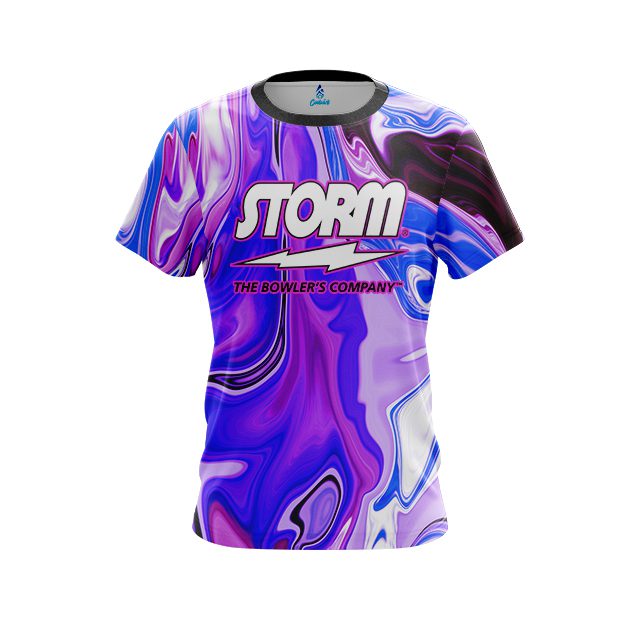 Storm Paint Swirls CoolWick Bowling Jersey