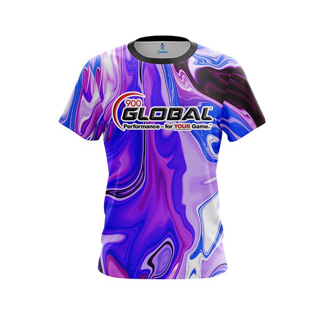 900 Global Paint Swirls CoolWick Bowling Jersey