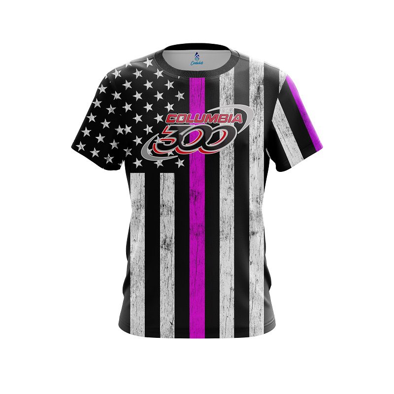 Columbia 300 Pink Line CoolWick Bowling Jersey