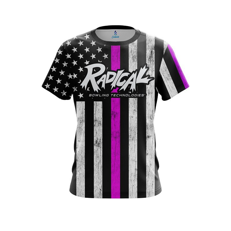 Radical Pink Line CoolWick Bowling Jersey